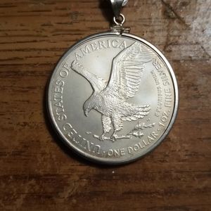Silver Eagle pendent and necklace